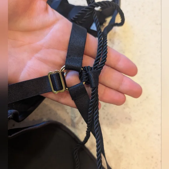 Rare Honey Birdette Shibari black playsuit L - Picture 9 of 10